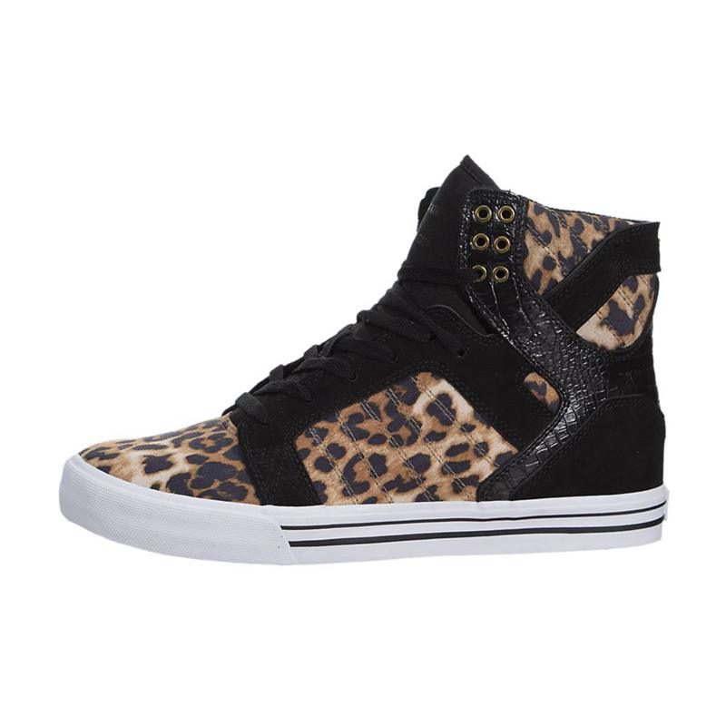 Supra SKYTOP Sneaker High Damen Leopard Schwarz Online Bestellen OPFSW7690